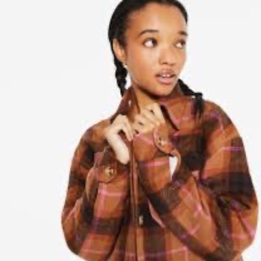 Aeropostale Women's Quilted Plaid Flannel Shacket